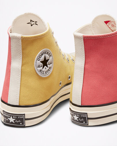 Chuck 70 Hybrid Texture Saturn Gold/Pink Salt/Egret, Detail Angle View