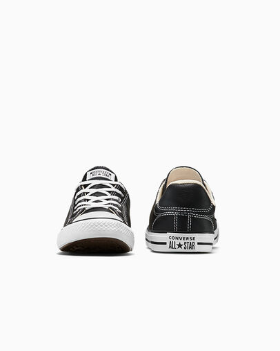 Chuck Taylor All Star Dainty Lucky Leather Black/White/Black, Heel View