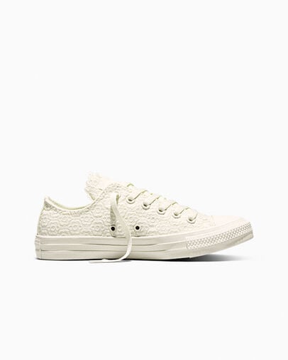 Converse Chuck Taylor All Star Crochet Florals Egret/Vintage White/Egret, Outer Side View