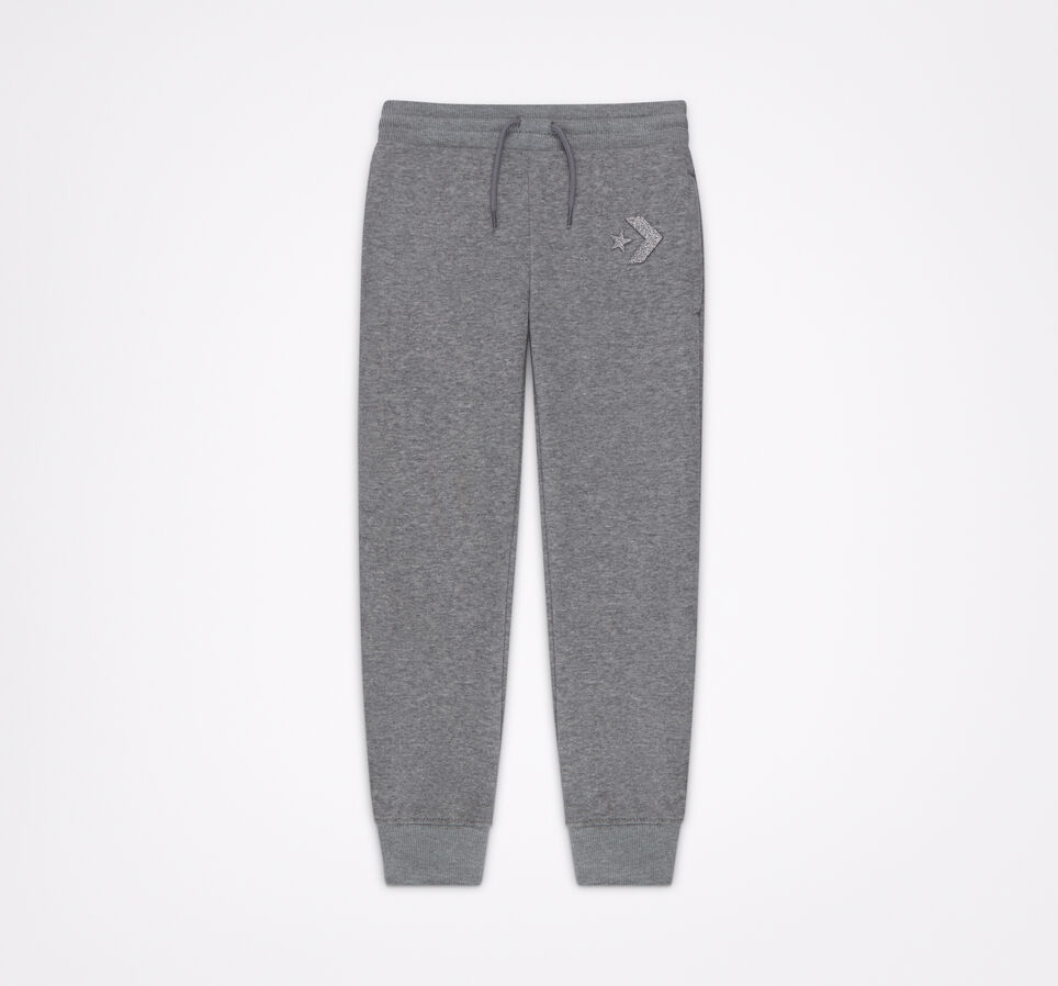 Jogger de felpa Gris jaspeado oscuro