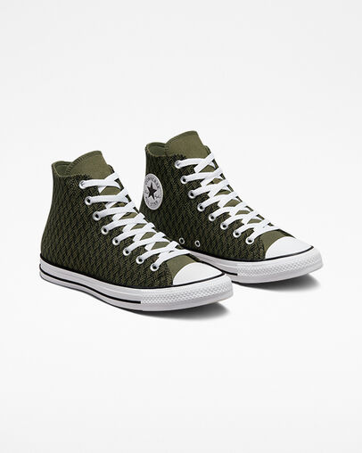 Chuck Taylor All Star Herringbone Converse Utility/Black/White, Angled View