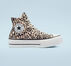 Animal Print Platform Chuck Taylor All Star Crimson Tint/Egret/Schwarz