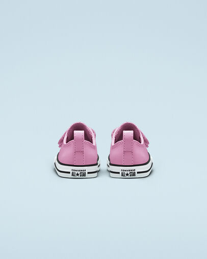 Chuck Taylor All Star Easy-On Elevated Leather Magic Flamingo/White/Black, Heel View