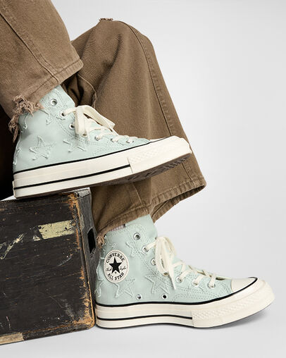 Chuck 70 Archive Stars Rainwashed Grey/Egret/Black, Reflective View