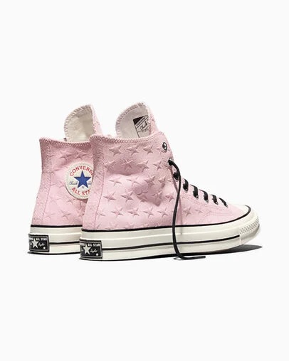 Chuck 70 Stars New Found Bloom Pink/Egret/Black, Heel View