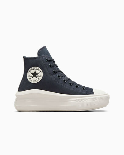 Chuck Taylor All Star Move Platform Colorful Suede Shadow Woods/Egret/Black, Outer Side View