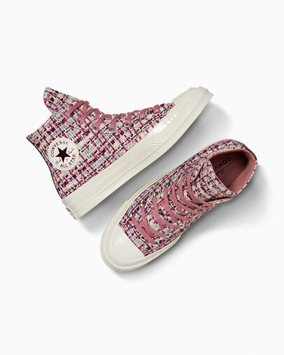 Chuck 70 Tweed Shimmer Abismo orqu&iacute;dea/Baya legendaria, Angled View
