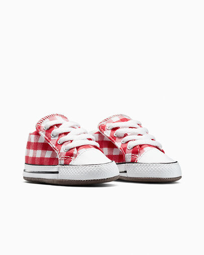 Chuck Taylor All Star Cribster Checkered Red/Vintage White/Black, Top and Side View