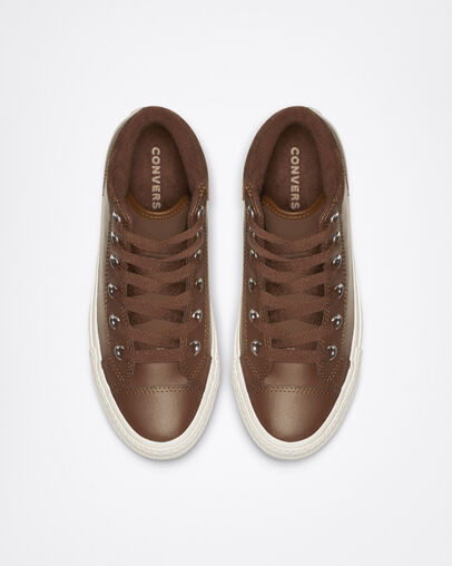 Chuck Taylor All Star Padded Collar High Top Marrone castagna/Caramello bruciato, Heel View