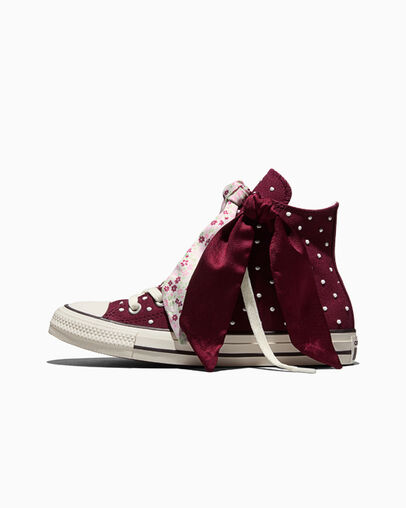 Chuck Taylor All Star Scarf Bow Deep Bordeaux/Egret/New Found Bloom Pink, Inner Side View