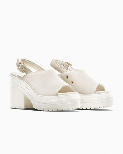 Chuck 70 De Luxe Heel Mule Duna claro/Garza/Oro, Top and Side View