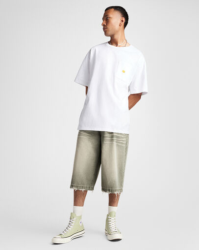 Chuck 70 Leather Pale Surplus/Red/White, On Foot Shot 1