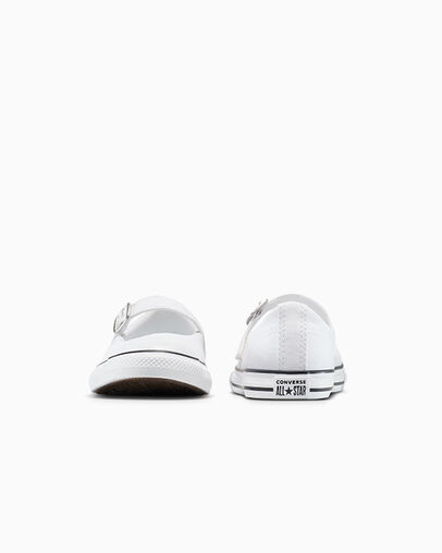 Chuck Taylor All Star Dainty Mary Jane Blanc/Noir/Blanc, Heel View