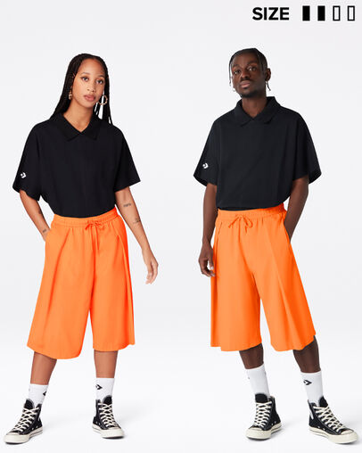 Short long Converse Shapes Triangle Coquelicot éclatant, Full Body View