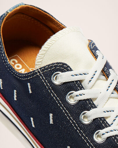 Chuck 70 Indigo Boro Midnight Navy/Egret/Garnet, Detail Angle View