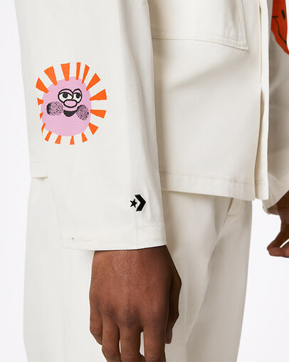 Veste l&eacute;g&egrave;re Much Love &Eacute;cru, Detail View