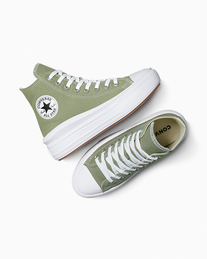 Chuck Taylor All Star Move Platform Light Field Surplus/White, Angled View