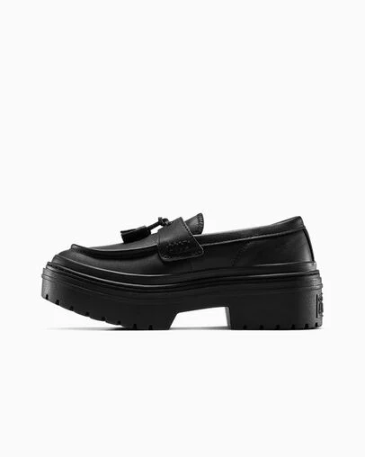 Chuck Taylor All Star Lugged Heel Loafer Platform Leather Black/Black/Black, Inner Side View