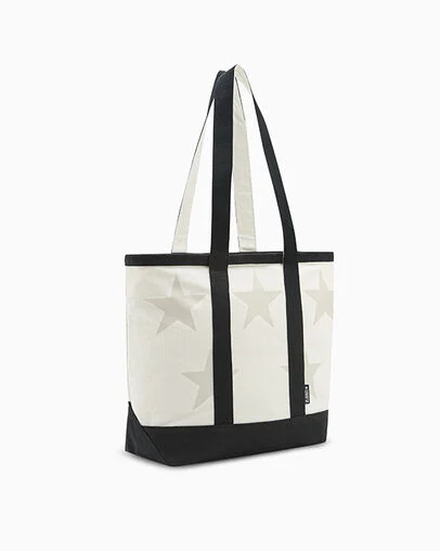 Five Star Canvas Tote Bag Egret, Back View
