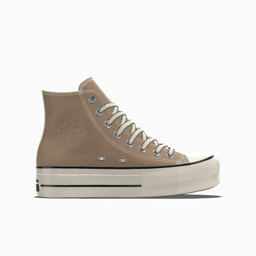 Converse Custom Chuck Taylor All Star Lift Platform Leather By You Champagne Tan – 173157CHO24_champagnetan_COC