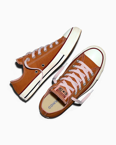 Chuck Taylor All Star Dip Dye Wide Width Orange Dust Dyed, Angled View
