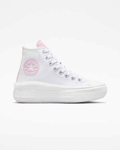 Chuck Taylor All Star Move Hybrid Floral Blanc/Mousse rose/Blanc, Outer Side View