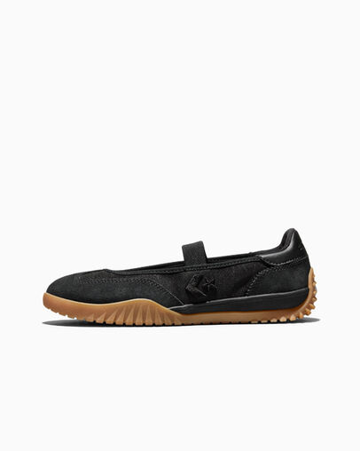 Run Star Trainer Ballet Flat Black/Black/Gum, Inner Side View