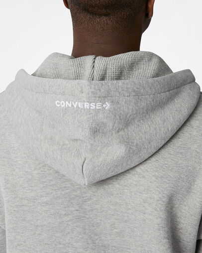 Utility Fleece Full-Zip Hoodie Vintage Grey Heather, Full Body View