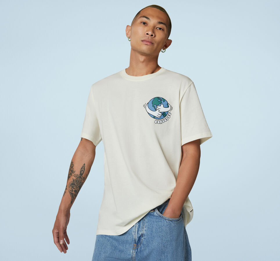 Love Your Mother Left Chest Short Sleeve T-Shirt Egret