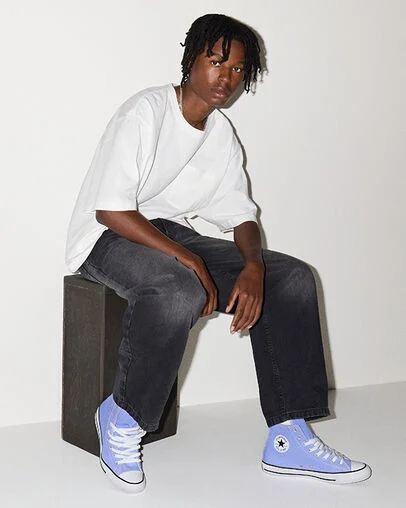 Chuck Taylor All Star Canvas Very Peri Purple, On Foot Shot 1