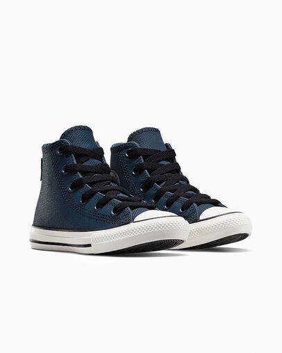 Chuck Taylor All Star Durable Navy/Black/Egret, Top and Side View