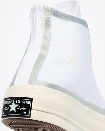 Chuck 70 Metallic Seam White/Egret/Black, Detail Angle View