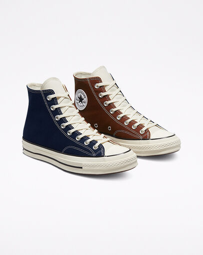 Chuck 70 Hybrid Texture Cedar Bark/Midnight Navy/Egret, Angled View