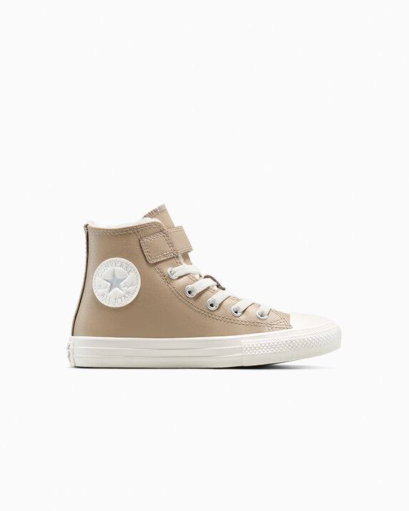 Chuck Taylor All Star Leather + Fuzzy-Lining Easy On Younger Kids