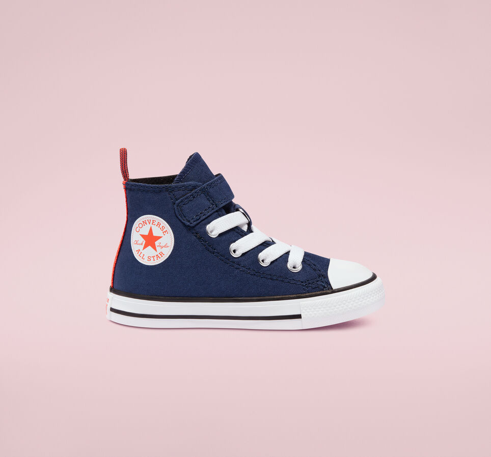 Toddlers' Converse Color Easy-On Chuck Taylor All Star Azul marino medianoche/Amapola brillante
