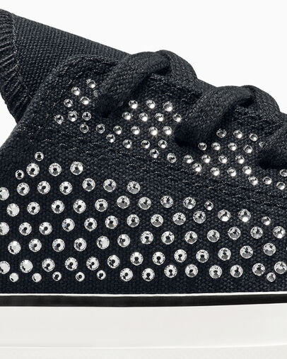 Chuck 70 with Swarovski&reg; crystals Black/Vintage White/Egret, Detail Angle View