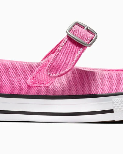 Chuck Taylor All Star Dainty Mary Jane Pink/White/Black, Detail Angle View