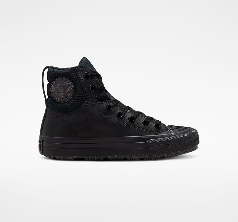 Chuck Taylor All Star Berkshire Boot Leather Noir/Noir/Gris fer