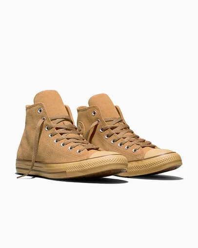 Chuck Taylor All Star Suede Clay Court/Tawny Owl, Top and Side View