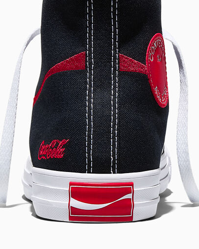 Converse x Coca-Cola Chuck Taylor All Star Black/Racing Red/White, Detail Angle View