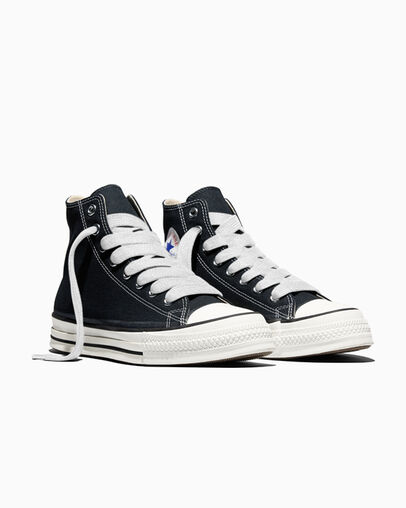 Chuck Taylor Throwback Black/Vintage White, Top and Side View