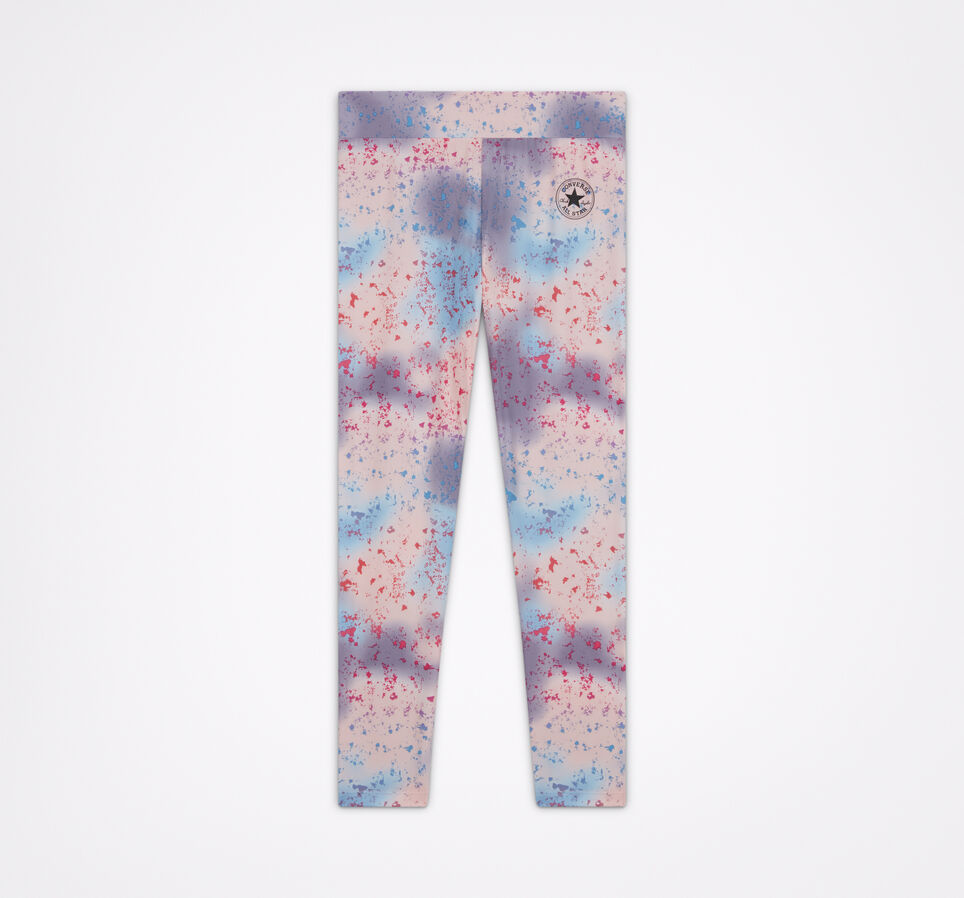 Converse Leggings mit hohem Bund und Allover-Print Pink