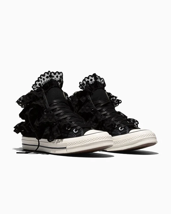 Chuck 70 3-D Flourish High Top Black Crochet