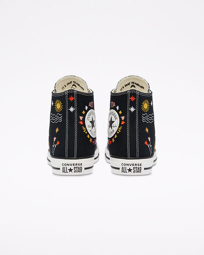 Chuck Taylor All Star It's Okay To Wander Black/White/Black, Heel View