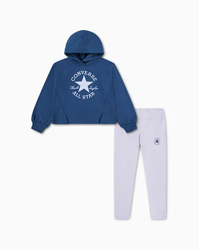 Chuck Patch Hoodie & Leggings Set Vapor Violet, Front View