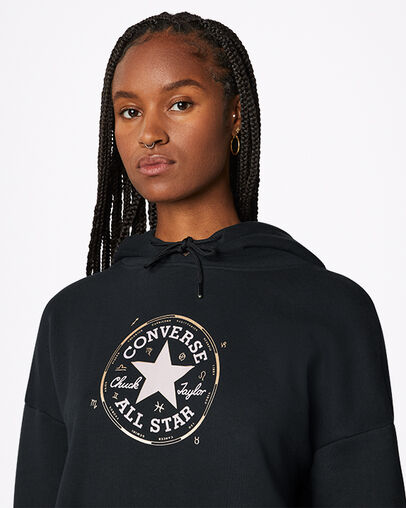 Chuck Zodiac Pullover Hoodie Converse Black, Detail View