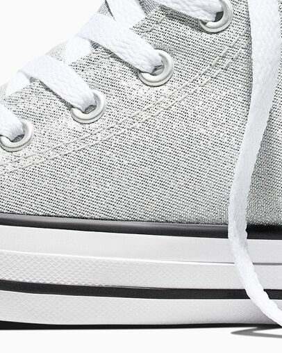 Chuck Taylor All Star Shine Light Grey/White/Black, Detail Angle View