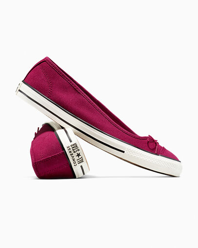 Chuck Taylor All Star Dainty Ballerina Sporty Berry/Egret/Black, Detail Angle View