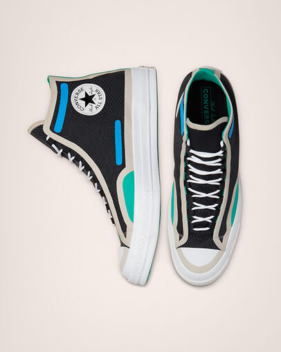 Digital Terrain Chuck 70 Negro/Cordón/Azul digital, Top and Side View