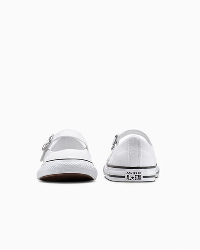 Chuck Taylor All Star Dainty Mary Jane Blanc/Noir/Blanc, Heel View